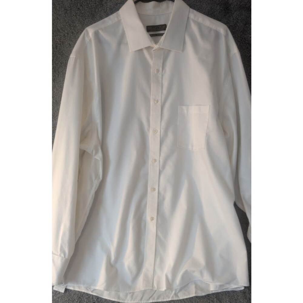 Donald Trump Signature Collection Mens Button Down Long Sleeve Shirt 18 1/2